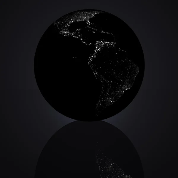 黒の 3 d 地球儀 — ストック写真