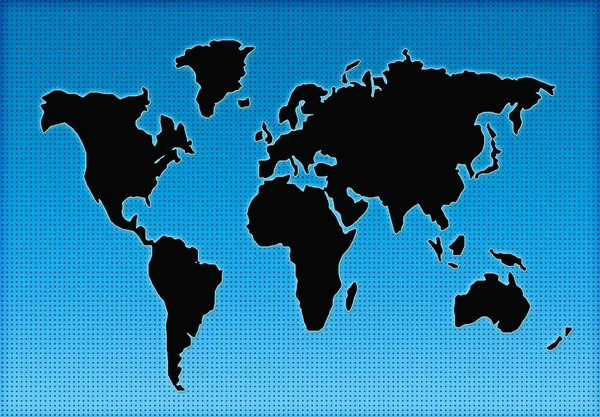 Mappa del mondo silhouette — Foto Stock