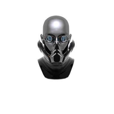 Cyborg head clipart