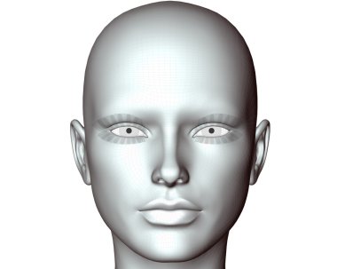 3D sanal kız yüz
