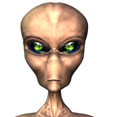 Alien portrait clipart