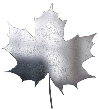 Metallic maple leaf clipart