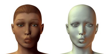 duygu ile 3D kız yüz