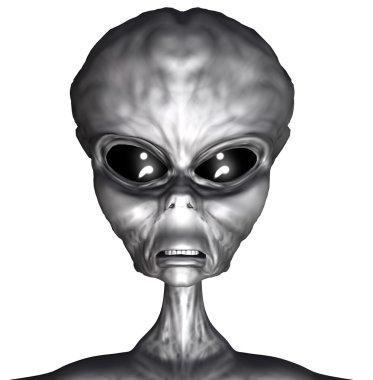 Alien portrait clipart