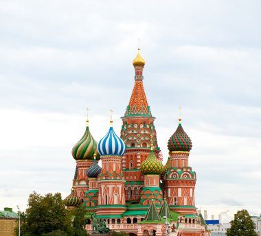 St. Basil's Cathedral on Red square clipart