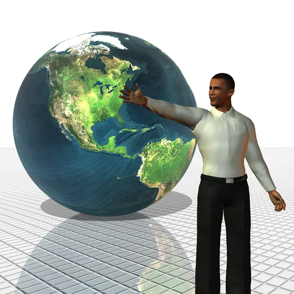 Barack Obama 3d model — стокове фото