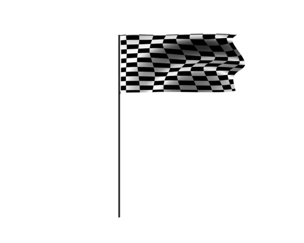 Závodní vlajka izolovaných na bílém — Stock fotografie