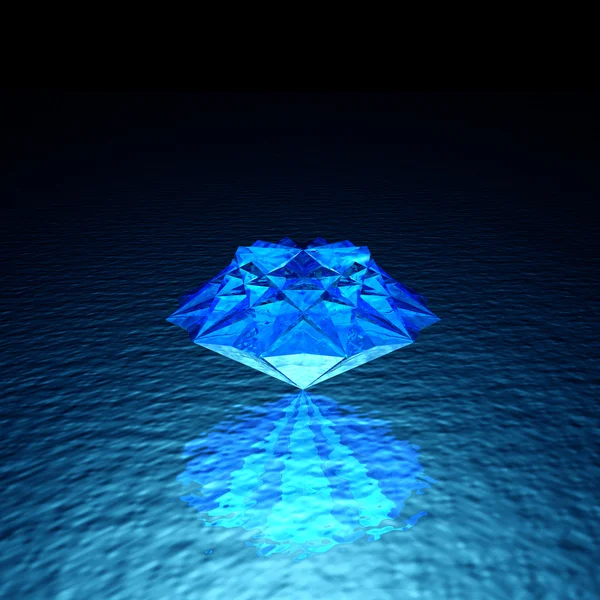 Blu fresco brillante diamante brillante — Foto Stock