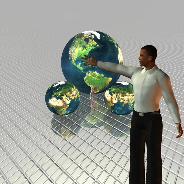 Barack obama 3D-s modell — Stock Fotó