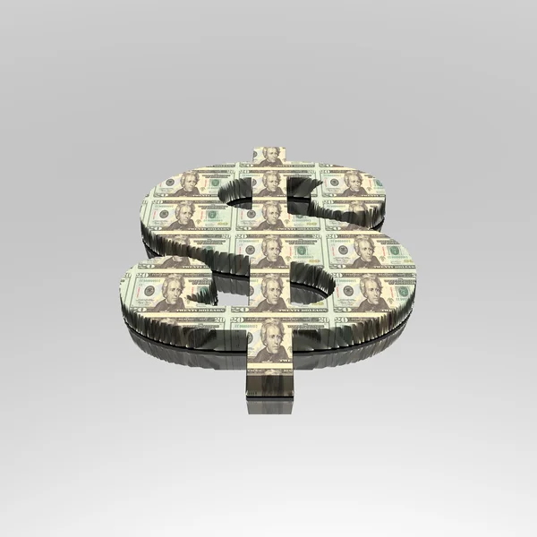 Usa dollar financial sign — Stock Photo, Image