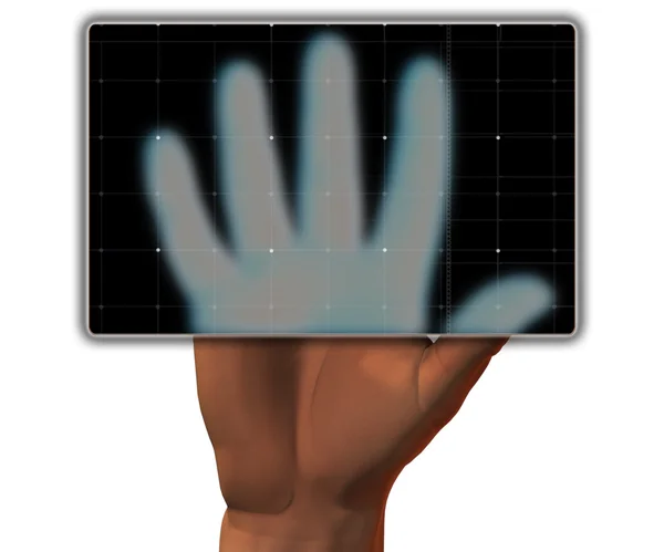 Mâna scanată înainte de a obține acces — Fotografie, imagine de stoc