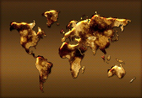 Silueta del mapa del mundo — Foto de Stock