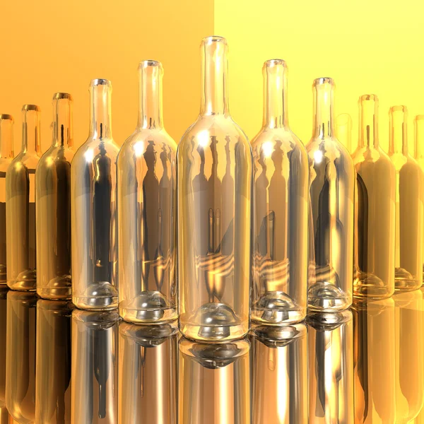 Винные бутылки — стоковое фото