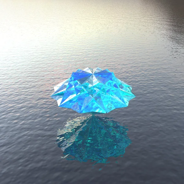 Azul fresco brilhante diamante brilhante — Fotografia de Stock