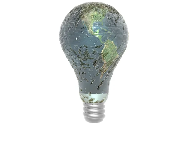 Lampe 3D avec texture de terre — Photo