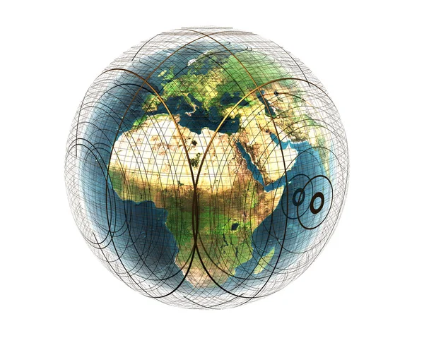 3D safety earth Africa — Stock Photo, Image