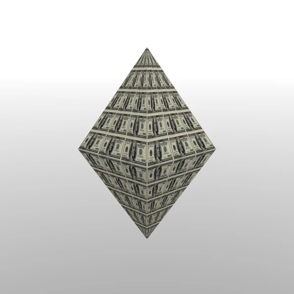 Dollar piramide — Stockfoto