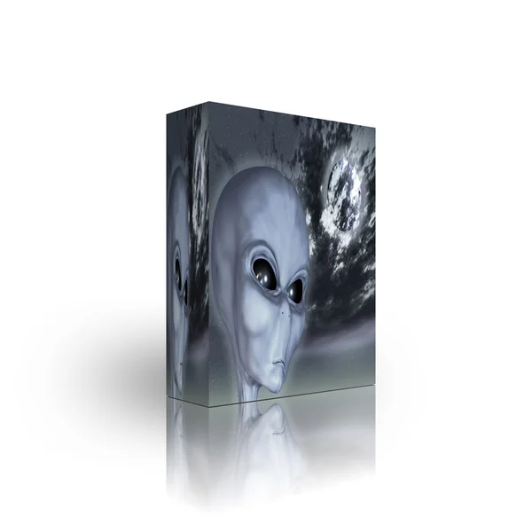 Plantilla de caja abstracta alienígena — Foto de Stock