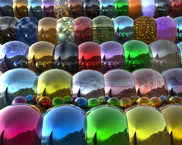 3D světlé koule — Stock fotografie