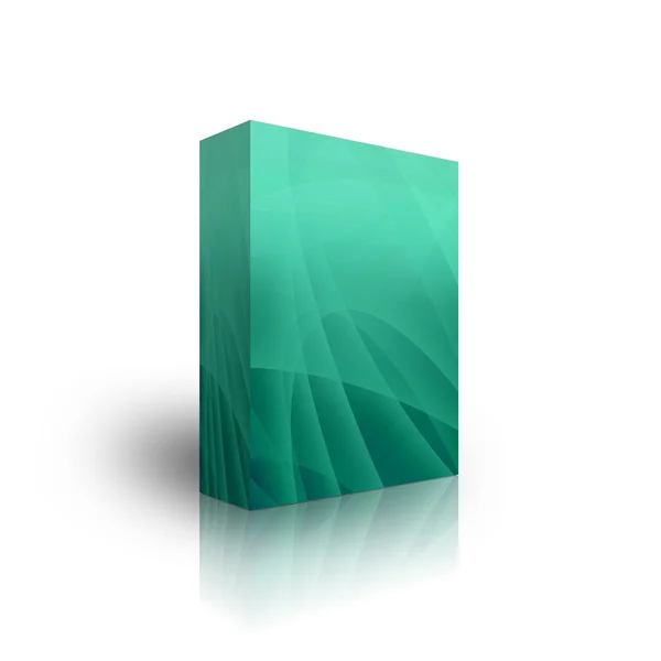 Modelo de caixa de aqua verde em branco — Fotografia de Stock