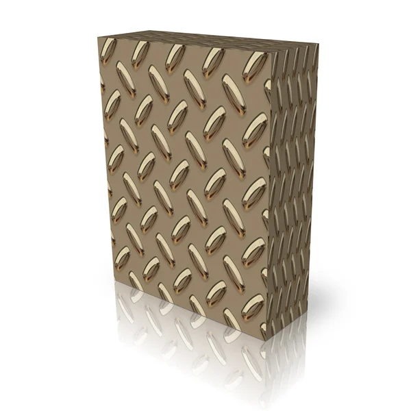 Blank diamond plate box template — Stock Photo, Image