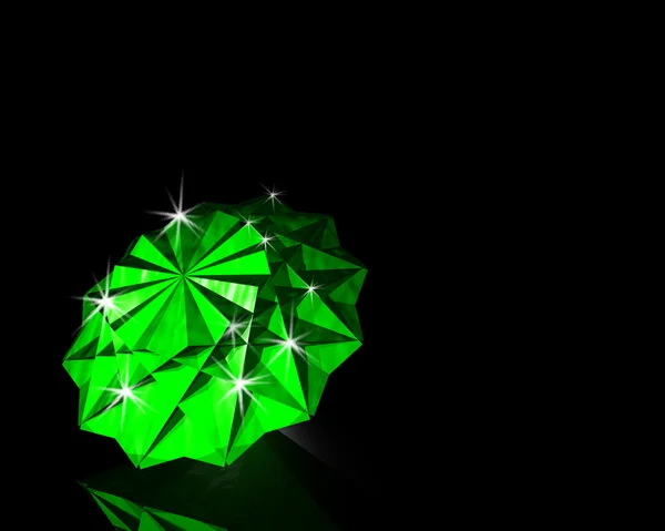 Green diamond — Stock Photo, Image