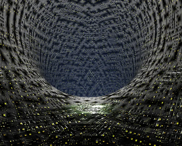 Abstrakter kreativer Techno-Tunnel — Stockfoto
