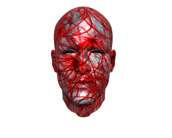 3D cara de los hombres con textura —  Fotos de Stock