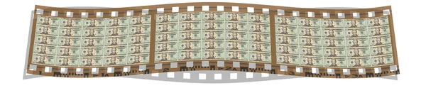 Film con noi banconote in dollari — Foto Stock