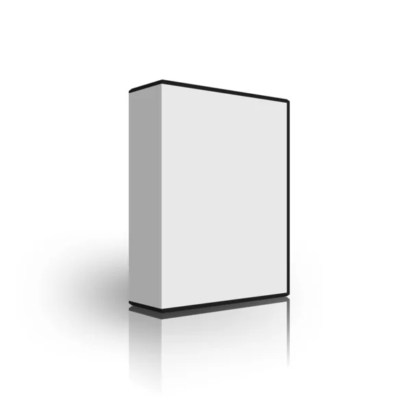 Šablona prázdné bílé krabice — Stock fotografie