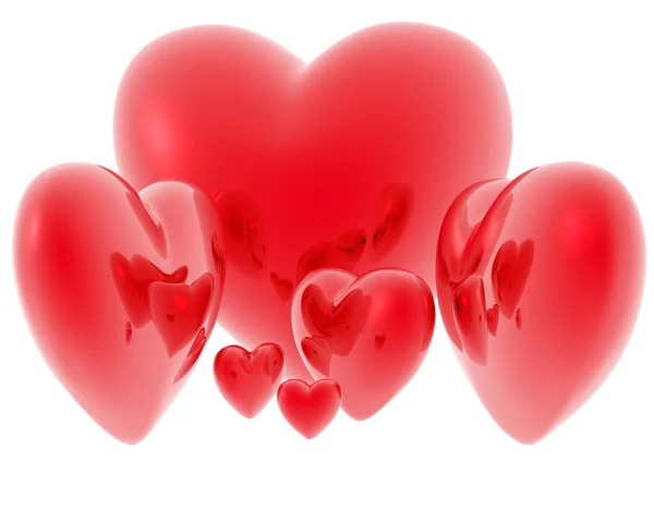 3d hearts — Stock Photo, Image