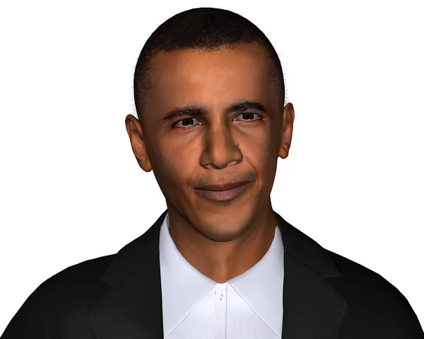 Barack Obama 3d model isoleret på en hvid - Stock-foto