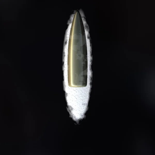 Летающая пуля с рельсами — стоковое фото