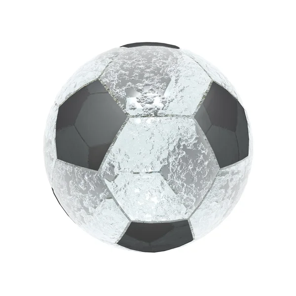 Glass soccer ball — Stock Photo, Image