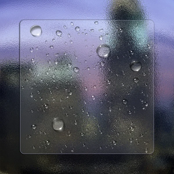 Капли воды со стеклом — стоковое фото