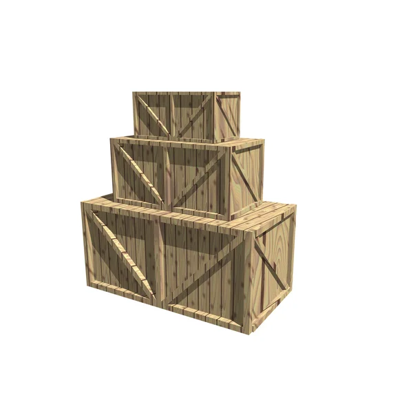 Wooden crates — Stock Photo, Image