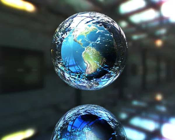 3D dünya savunma — Stok fotoğraf