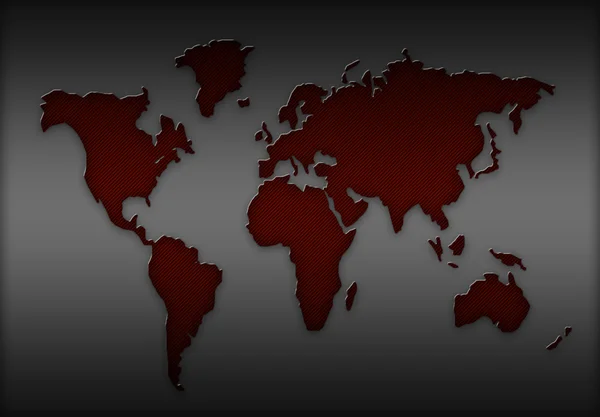 Wereldkaart silhouet — Stockfoto