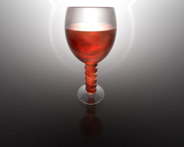 Винное стекло в 3D — стоковое фото