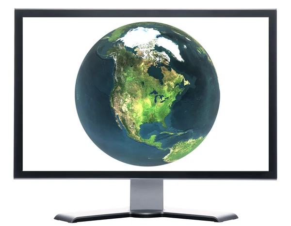Monitor with metal screen — Stock Photo, Image