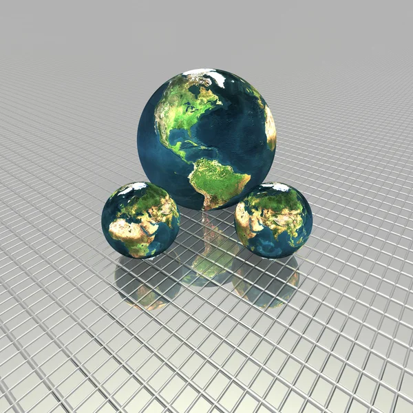 3D kula ziemska — Zdjęcie stockowe