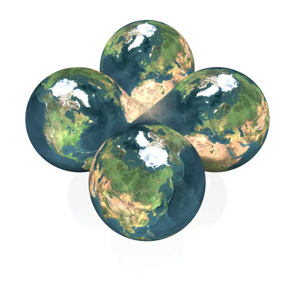3D Globus isoliert auf einem weißen — Stockfoto