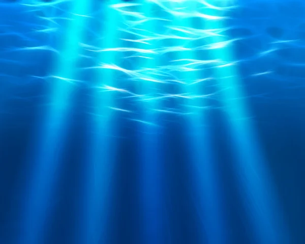 Подводные лучи света — стоковое фото