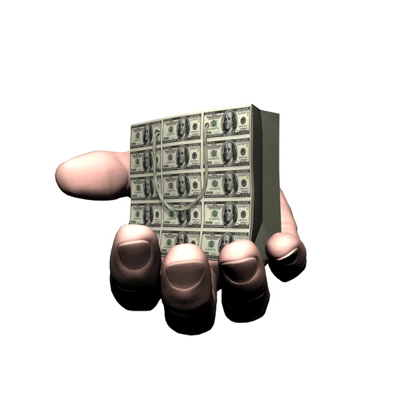 Dárky box pyramida s námi dolar Poznámka textury — Stock fotografie