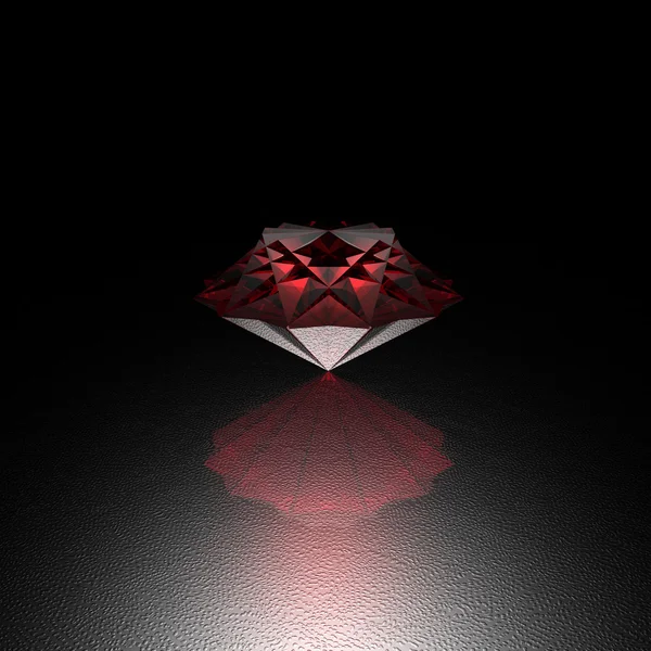 Rojo fresco brillante diamante brillante — Foto de Stock