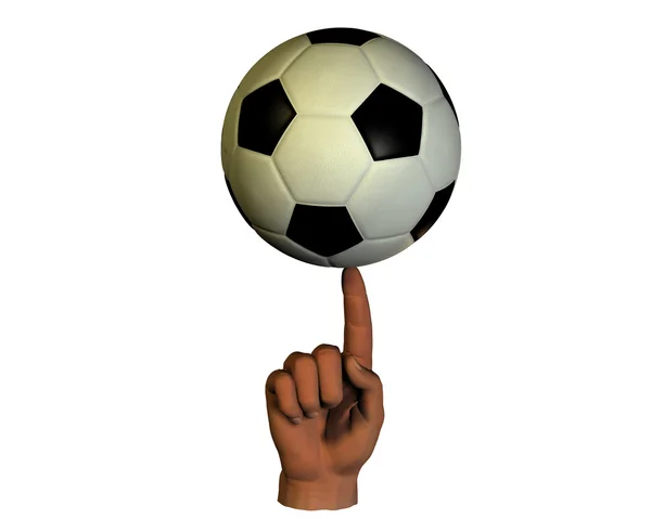 Мяч на пальце — стоковое фото