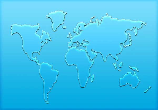 Dünya haritası silueti — Stok fotoğraf