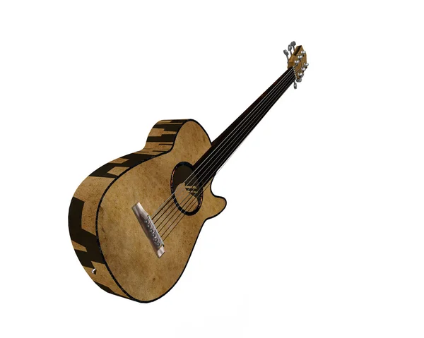 Cool guitarra 3D — Fotografia de Stock