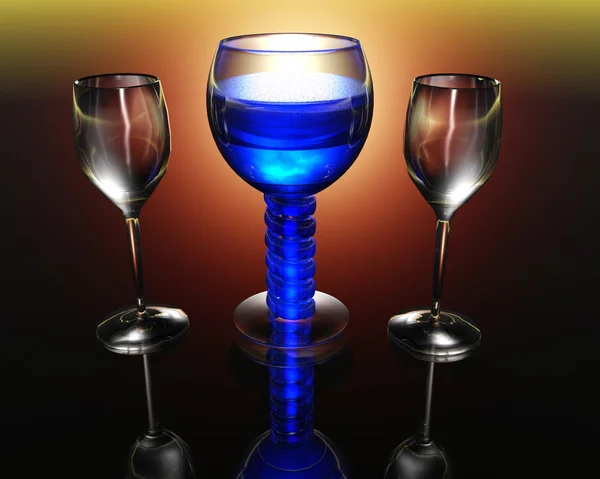 Kieliszek do wina w 3d — Zdjęcie stockowe