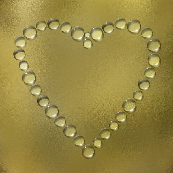Abstract heart water drops background — Stock Photo, Image